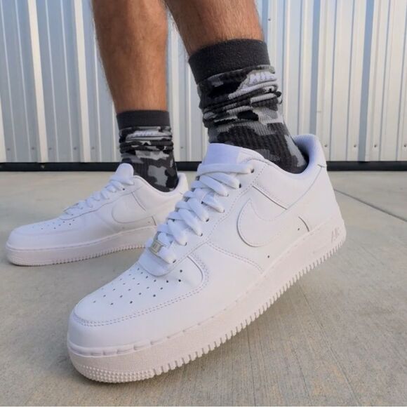 NIKE af1 Air Force one white lace up shoes sneakers men’s 13 Preowned main image 4
